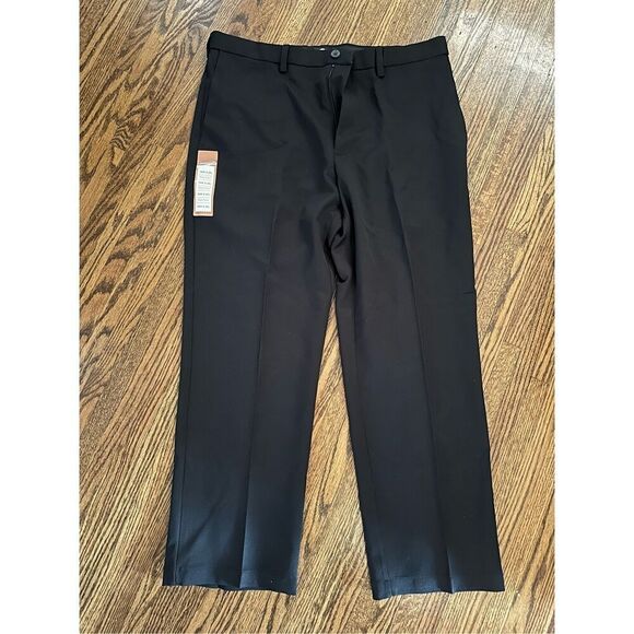 Haggar Men's black pants 36x29 Cool 18 Pro Classic Fit Flat Front Casual Pant Re - Picture 6 of 9